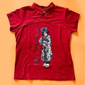 Daiho Japanese Maiko Geisha Kimono Tee